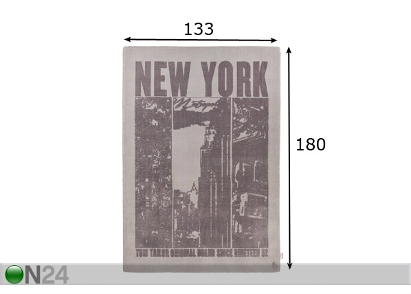 Vaip New York 133x180 cm mõõdud