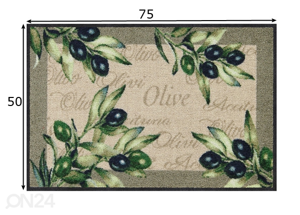Vaip Olive Olivo 50x75 cm mõõdud