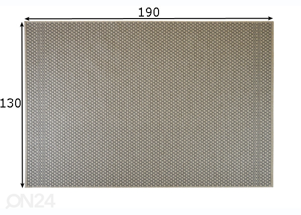 Vaip Pallino Grey 130x190 cm mõõdud