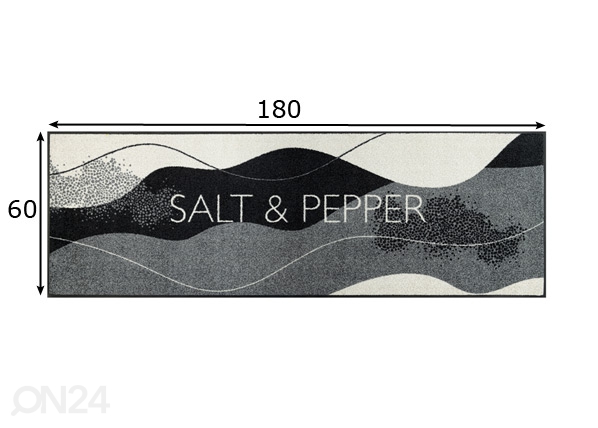 Vaip Salt & Pepper 60x180 cm mõõdud