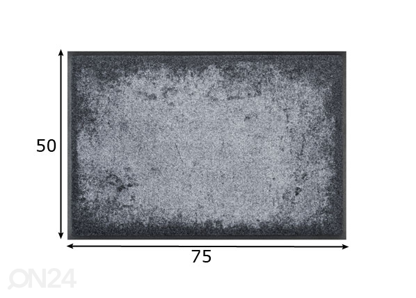 Vaip Shades of Grey 50x75 cm mõõdud