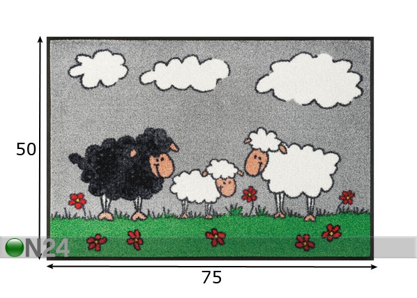 Vaip Sheep Family 50x75 cm mõõdud