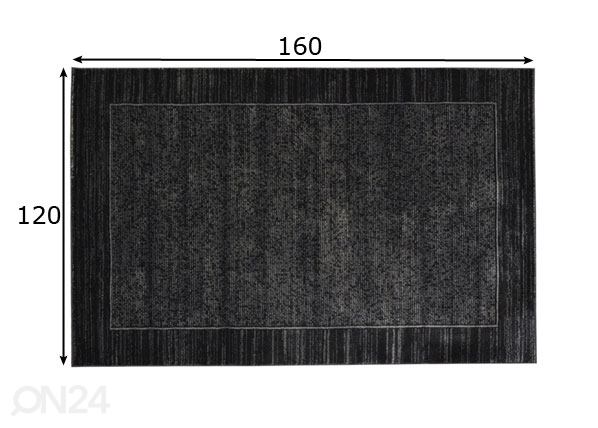 Vaip Sienna Black 120x160 cm mõõdud