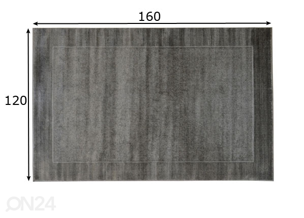 Vaip Sienna Dark Grey 120x160 cm mõõdud