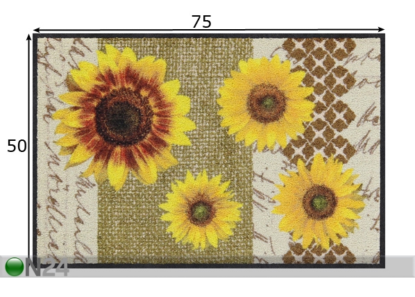 Vaip Sunflower Garden 50x75 cm mõõdud
