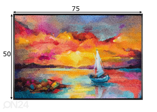Vaip Sunset Boat 50x75 cm mõõdud