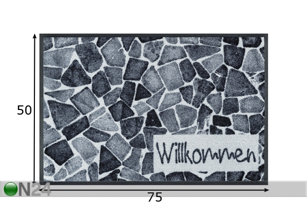 Vaip Willkommen Stones 50x75 cm mõõdud