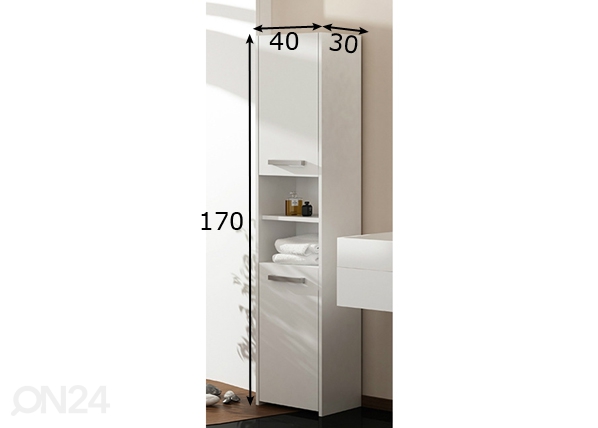 Vannitoakapp 40 cm mõõdud