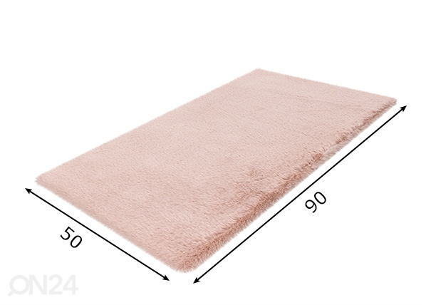 Vannitoavaip Heaven Powder Pink 50x90 cm mõõdud