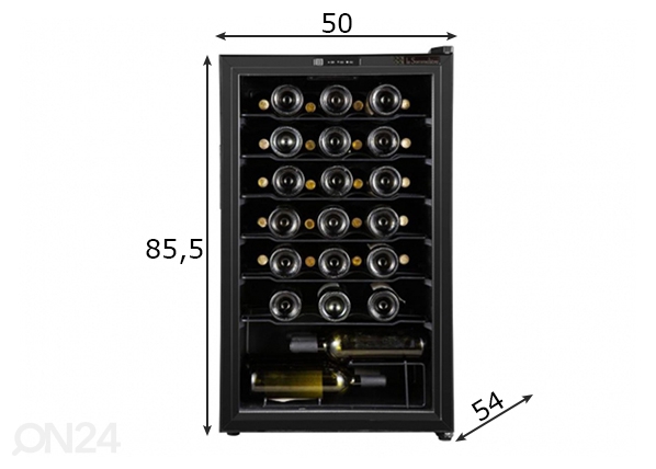 Veinikülmik La Sommeliere VN51 mõõdud