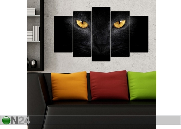 Viieosaline seinapilt Cats II, 100x60 cm