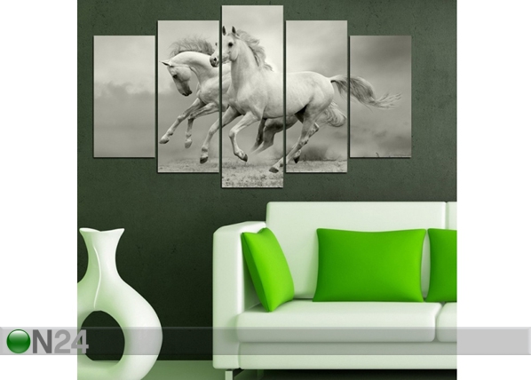 Viieosaline seinapilt Horse 100x60 cm