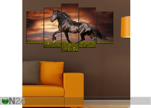 Viieosaline seinapilt Horse V, 100x60 cm