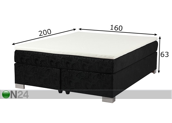 Visco Premium континентальная кровать 160x200 cm размеры