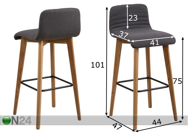 Барные стулья Arosa, 2 шт размеры