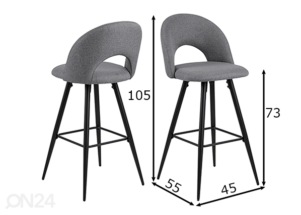 Барные стулья Ayla, 2 шт размеры