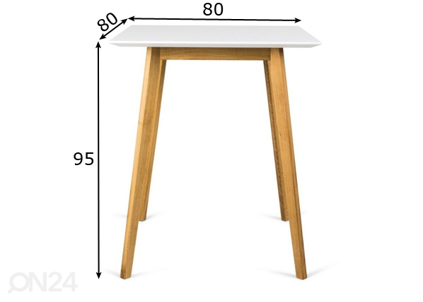 Барный стол Bess 80x80 cm размеры