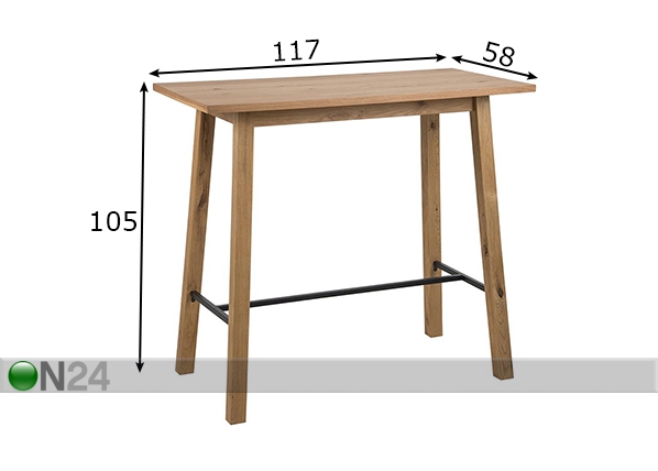 Барный стол Chara размеры