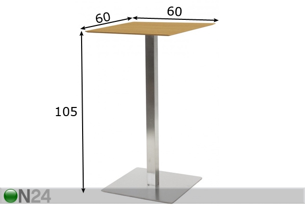 Барный стол Chill 60x60 cm размеры