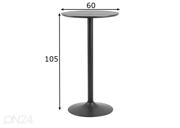Барный стол Ibiza Ø 60 cm размеры