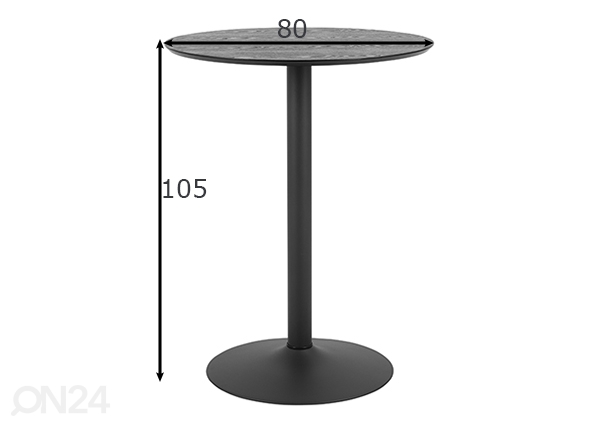 Барный стол Ibiza Ø80 размеры