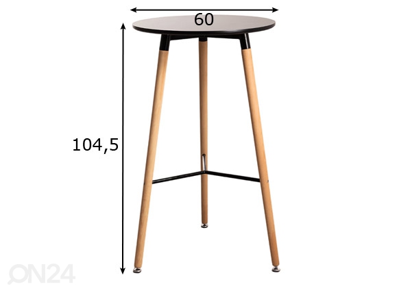 Барный стол Madli Ø 60 cm размеры