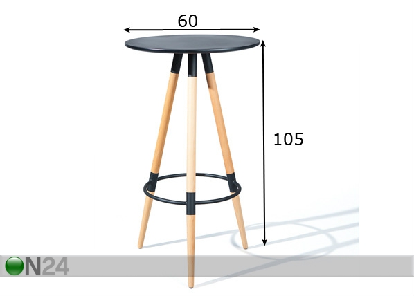 Барный стол Marten Ø 60 cm размеры