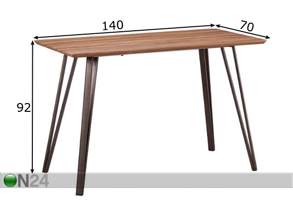 Барный стол Mate 140x70 cm размеры