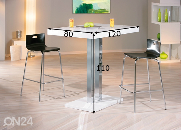 Барный стол Palazzi 120x80 cm размеры