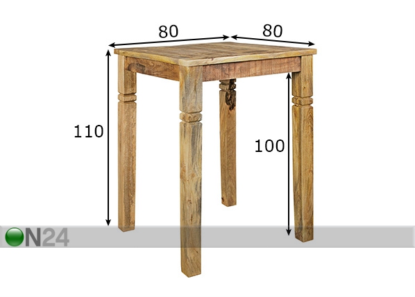 Барный стол Rustica размеры