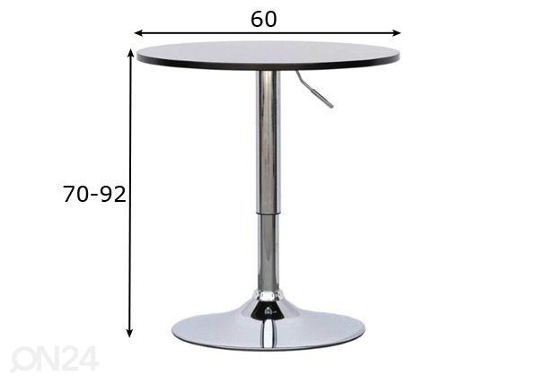 Барный стол Time Ø 60 cm размеры