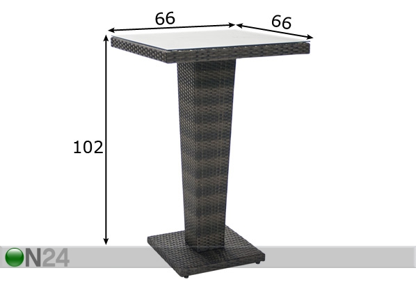 Барный стол Wicker размеры