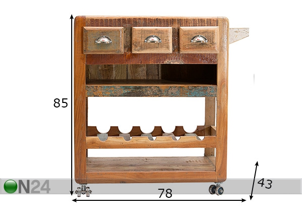 Барный стол / барный шкаф Fridge размеры