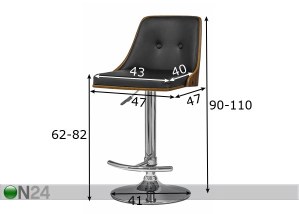 Барный стул Baar размеры