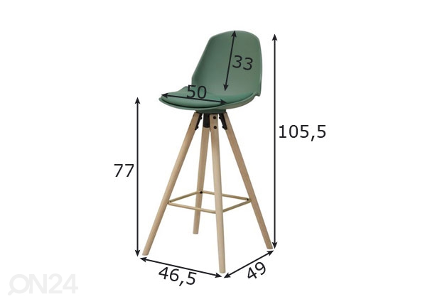 Барный стул Oslo размеры