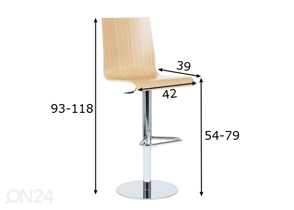 Барный стул Swing SG Wood размеры