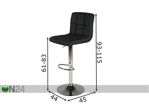 Барный стулья Mariella 2 шт размеры