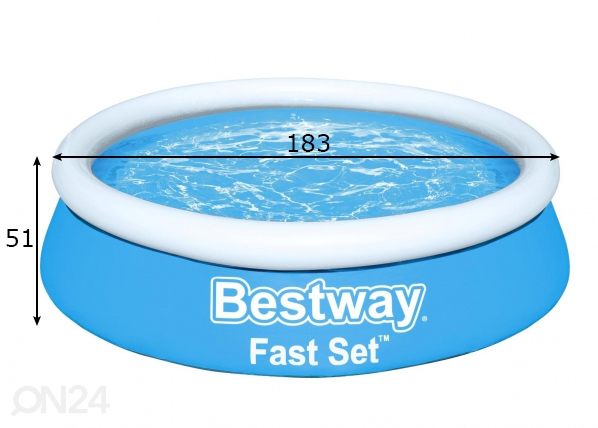 Бассейн Bestway Fast Set размеры