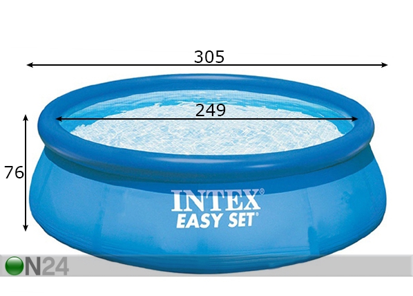 Бассейн Intex Easy Set 305x76 cm без фильтрового насоса размеры