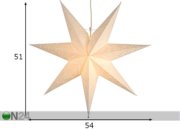 Белая звезда Sensy 51 см размеры