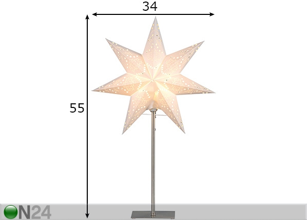 Белая звезда Sensy на ножке 55 см размеры