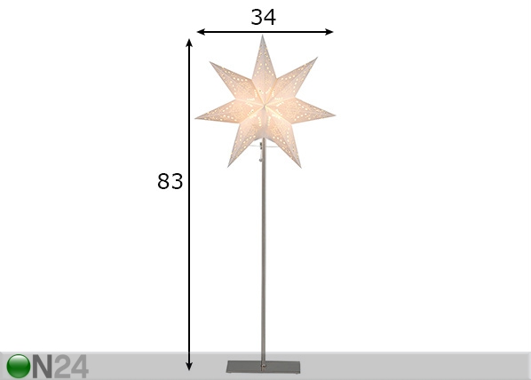 Белая звезда Sensy на ножке 83 см размеры