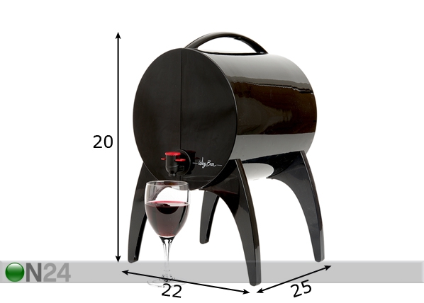 Бочка для упаковки вина WinyBar 3л размеры