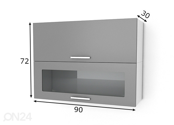 Верхний кухонный шкаф 90 cm размеры
