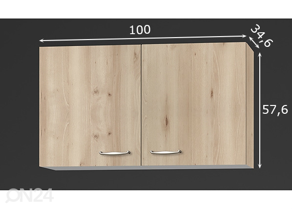 Верхний кухонный шкаф Elba 100 cm размеры