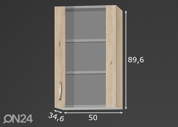 Верхний кухонный шкаф Elba 50 cm размеры