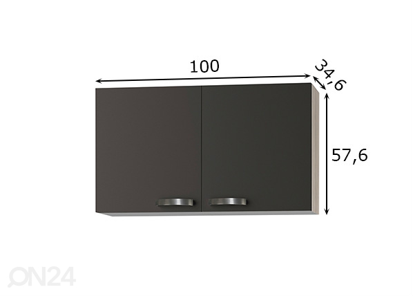 Верхний кухонный шкаф Faro 100 cm размеры