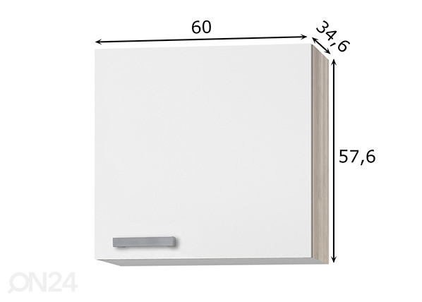 Верхний кухонный шкаф Genf 60 cm размеры