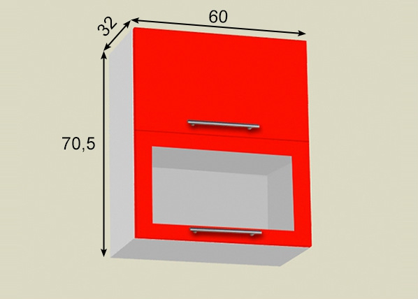 Верхний кухонный шкаф h70,5 cm 60 cm размеры