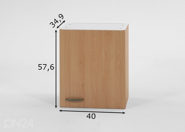 Верхний кухонный шкаф Klassik 40 cm размеры